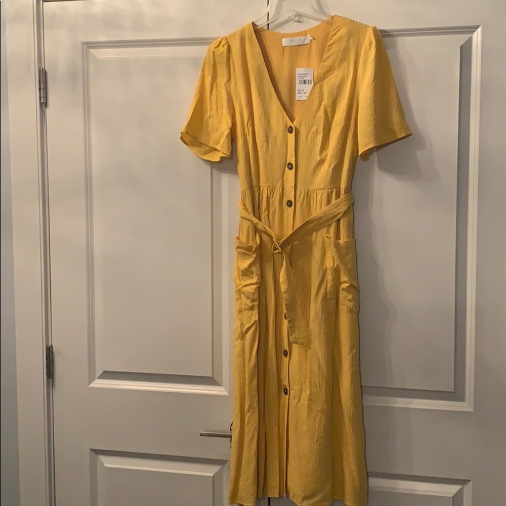 Mid calf belted dress
